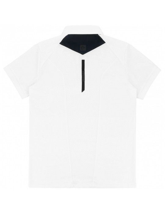 Polo Equi-Thème Chris manches courtes blanc, taille S