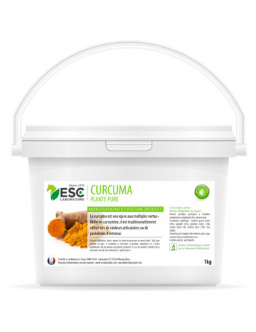 Curcuma Cheval 1 kg ESC – Anti-inflammatoire naturel articulations & digestion