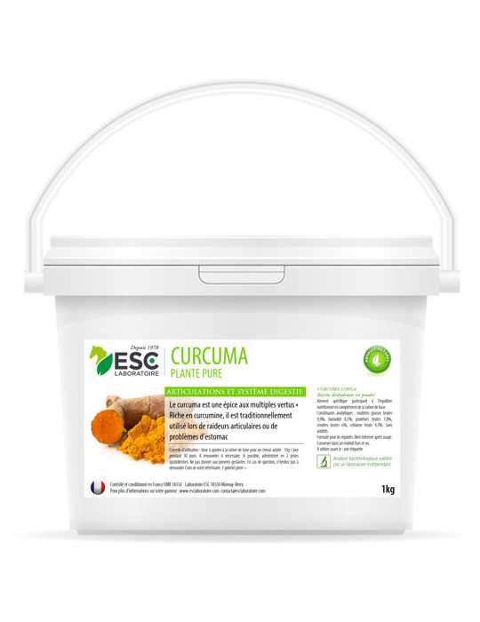 Curcuma Cheval 1 kg ESC – Anti-inflammatoire naturel articulations & digestion