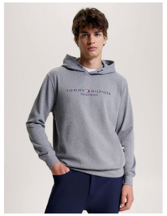 Hoodie Tommy Hilfiger Williamsburg Graphic gris chiné, taille L