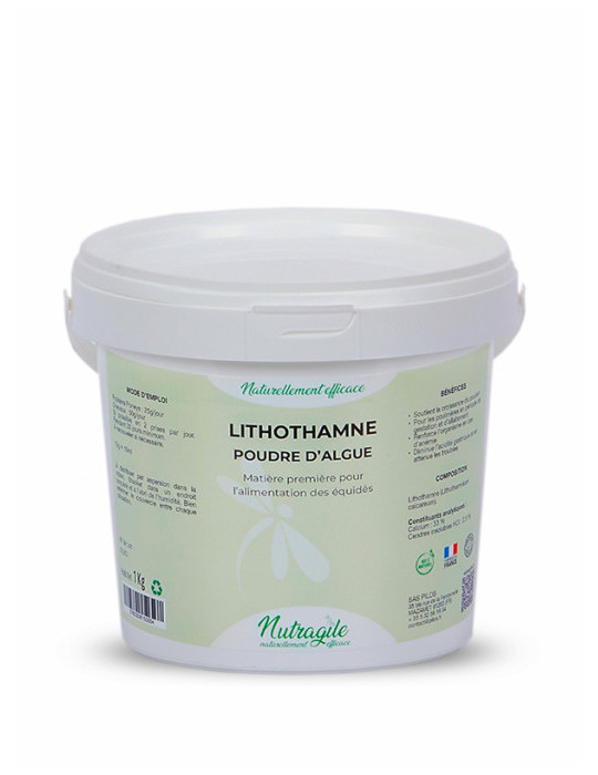 Lithothamne poudre d'algue Nutragile, 1 kg | Nature Horse Langon