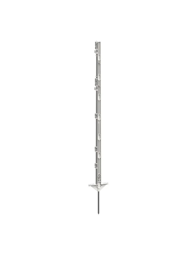 Piquet PVC Kerbl Classic blanc double bêche, 156 cm