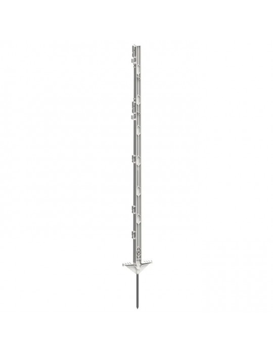 Piquet PVC Kerbl Classic blanc double bêche, 156 cm