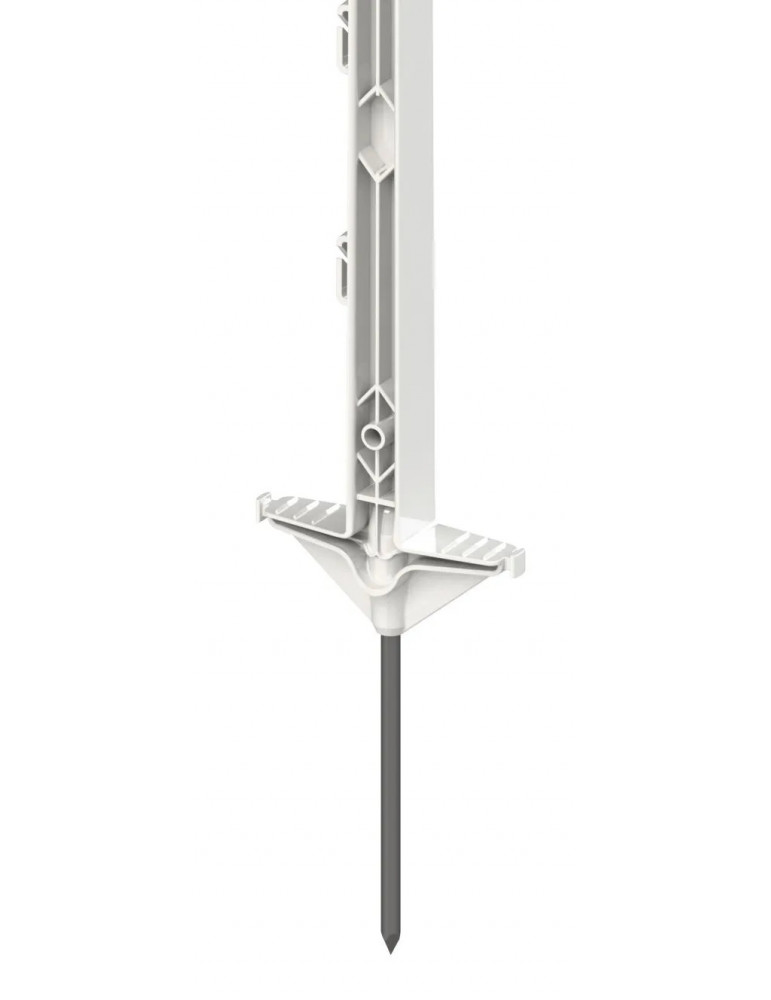 Piquet PVC Classic blanc, 156cm, double bêche