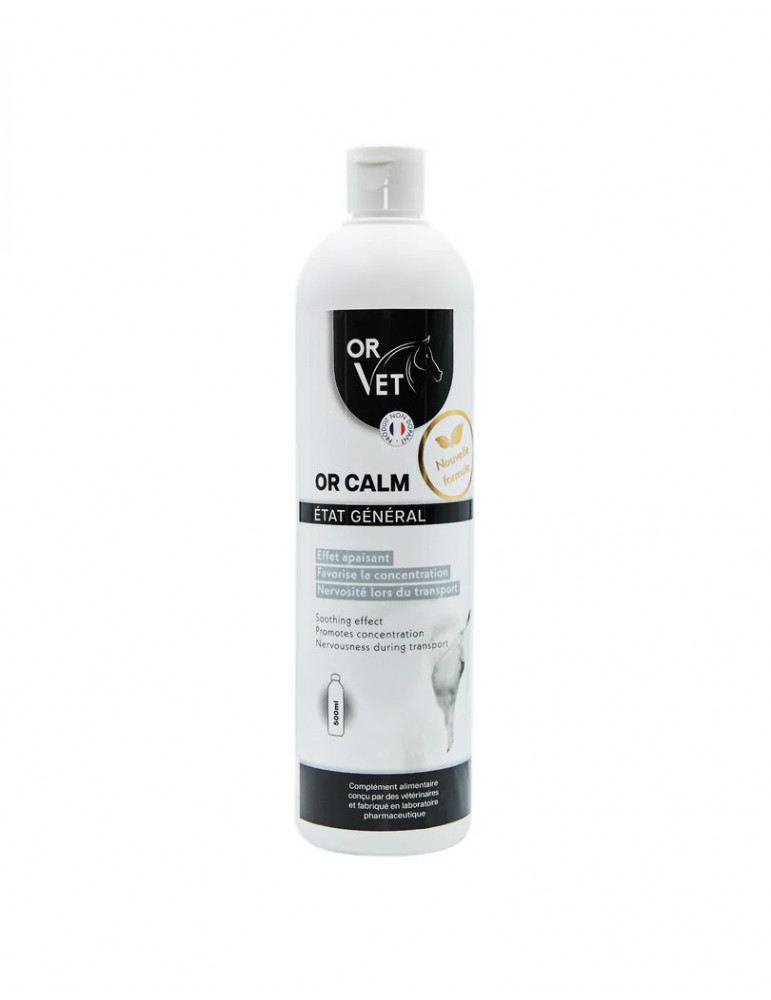 Or-Calm 500ml Or-Vet – Calmant naturel pour chevaux stressés ou anxieux
