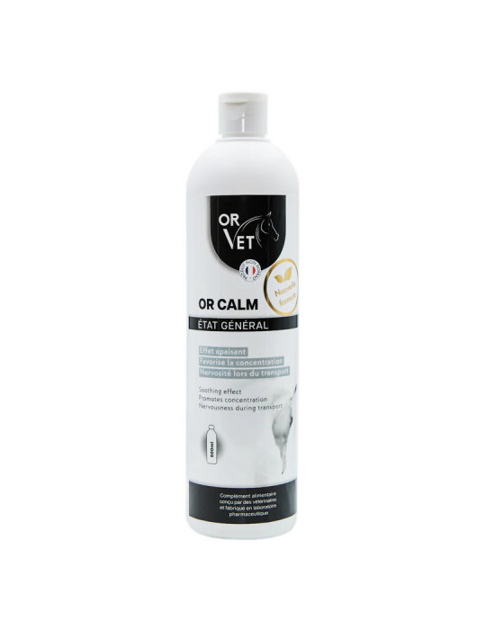 Or-Calm 500ml Or-Vet – Calmant naturel pour chevaux stressés ou anxieux