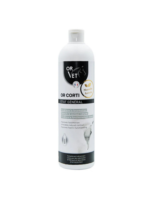 Or-Corti 500ml Or-Vet – Soutien naturel pour chevaux sensibles et sportifs