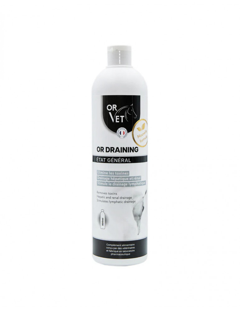Or-Draining 500ml Or-Vet – Drainant naturel pour la récupération du cheval