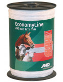 Ruban economyline blanc, 200m,20mm