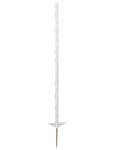 Piquet PVC Classic blanc, 105cm, double bêche