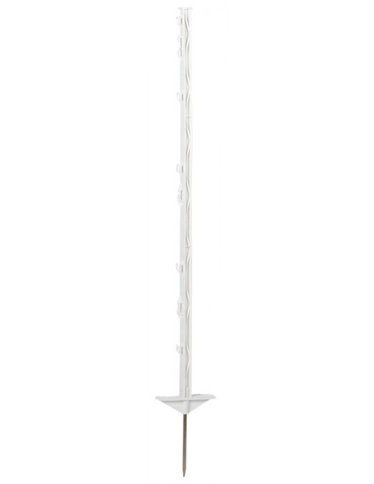 Piquet PVC Classic blanc, 105cm, double bêche