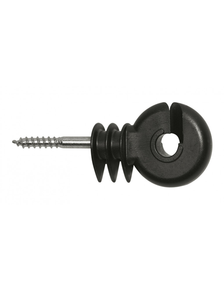 Isolateur annulaire compact Ako noir, vis 6 mm | Nature Horse Langon