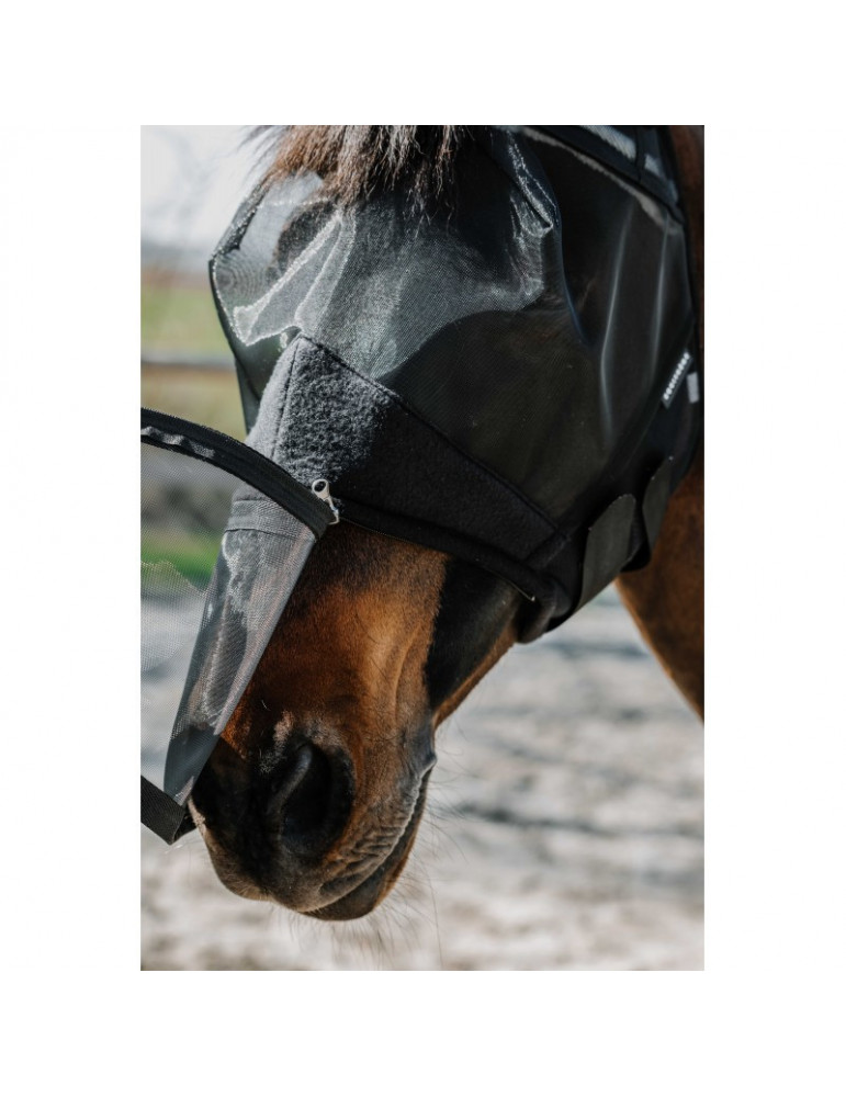 Masque anti-mouche UV 2 en 1 noir S