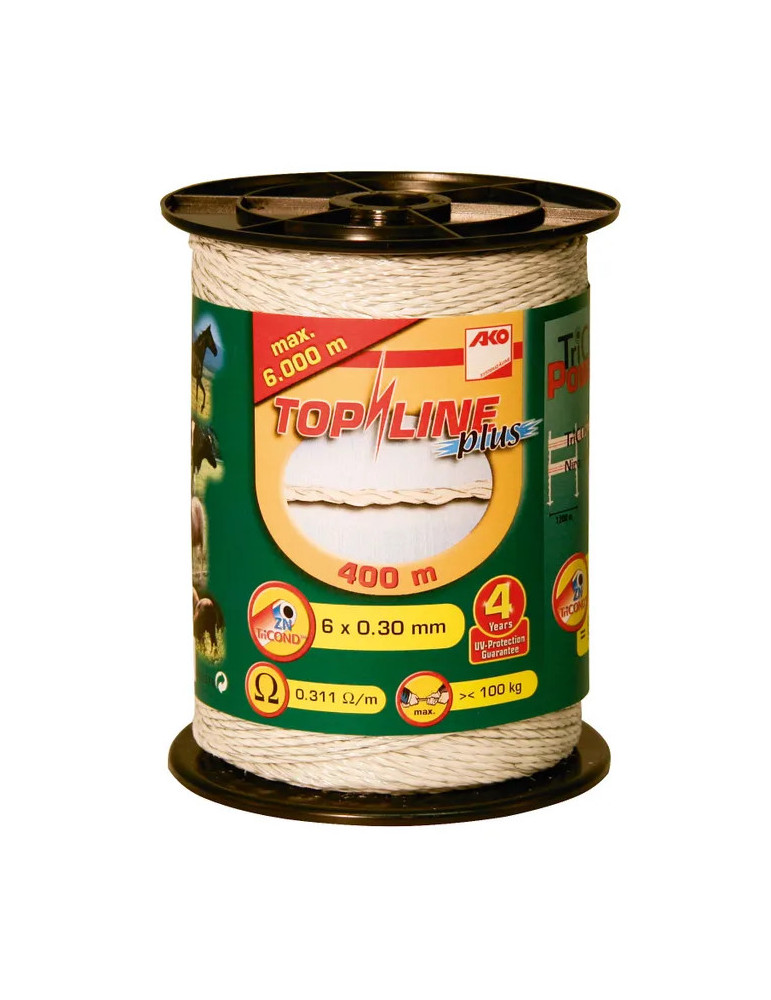 Fil Topline Plus Kerbl blanc, 400 m