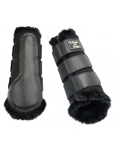 Guêtres fourrure mesh 3D noir taille L