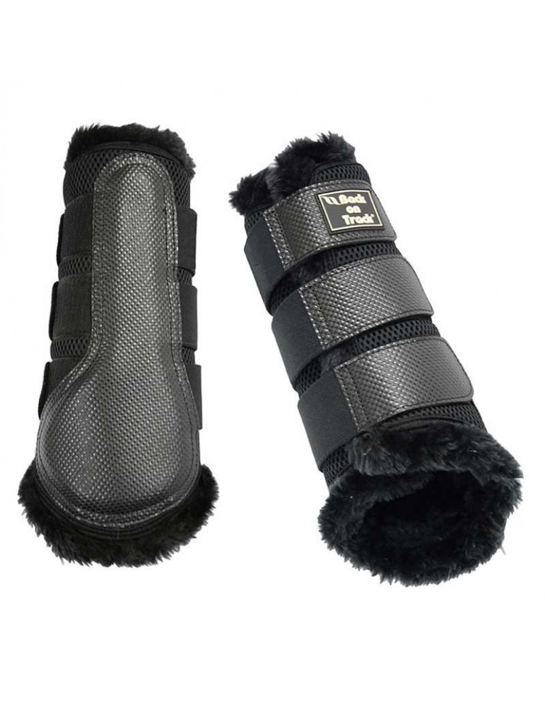 Guêtres fourrure mesh 3D noir taille L