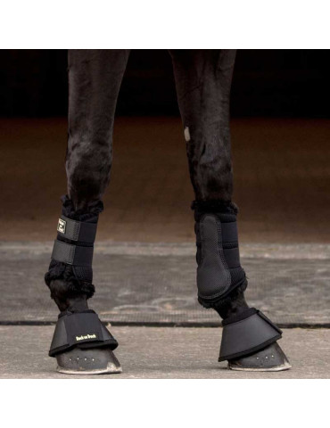 Guêtres fourrure mesh 3D noir taille L 2
