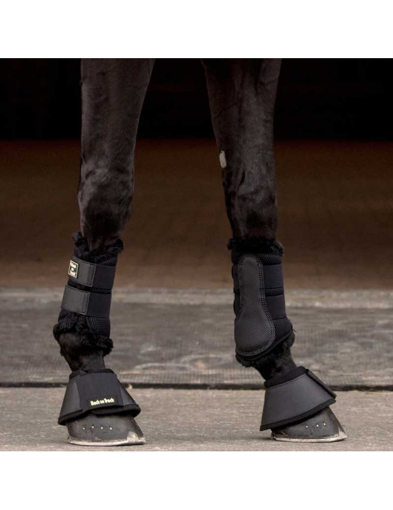 Guêtres fourrure mesh 3D noir taille L