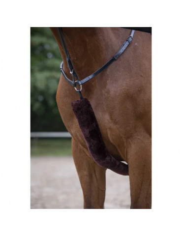 Fourreaux de collier & renes de chasse en Mouton choco