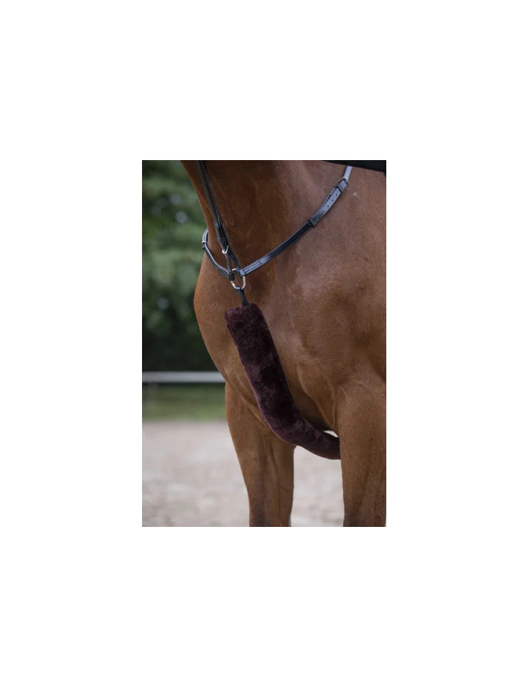 Fourreaux de collier & renes de chasse en Mouton choco