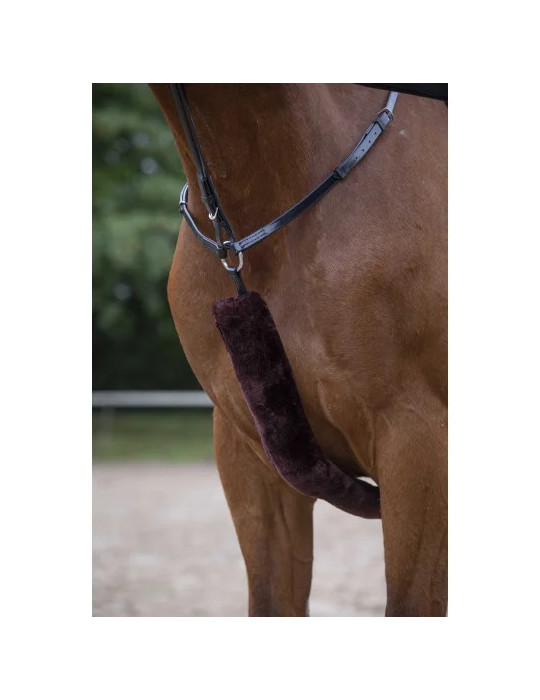 Fourreaux de collier & renes de chasse en Mouton choco