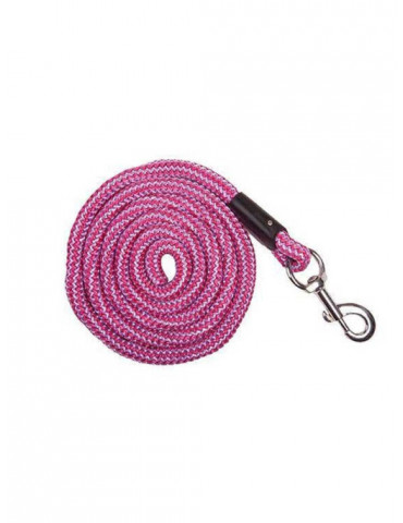 Longe -Aachen- avec mousqueton 3936 rose vif/ lilas 180cm