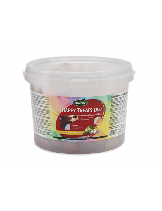 Happy Treats Duo 2kg | Friandises variées et naturelles pour cheval