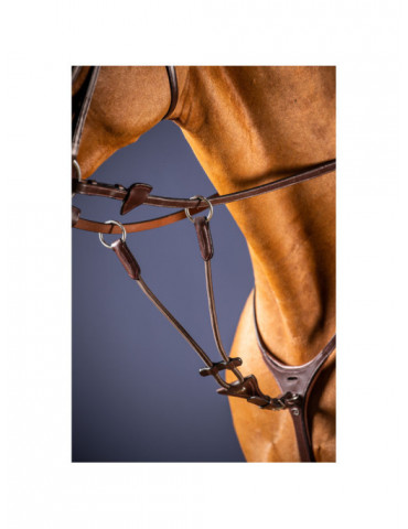 Elastic Running Martingale Attachment brown full