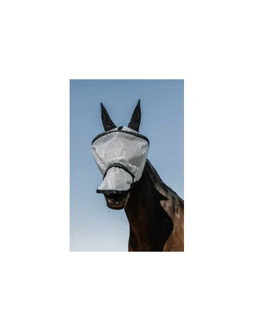 Masque anti mouche silver/dark grey taille cheval