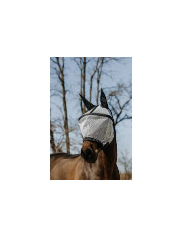 Masque anti mouche silver/dark grey taille cheval 2