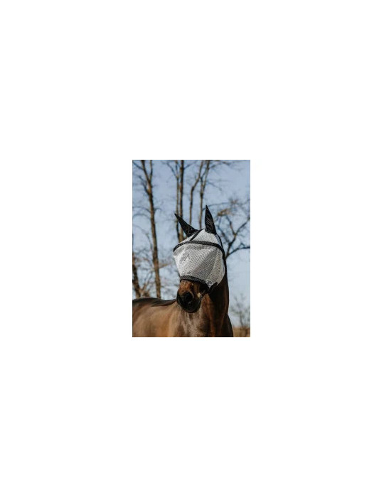 Masque anti mouche silver/dark grey taille cheval