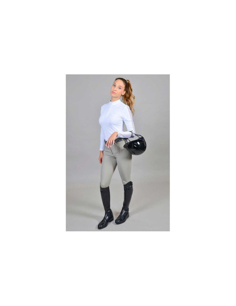 Pannie Polo de concours ML Femme Rider - Blanc (White) - M - Nature Ho