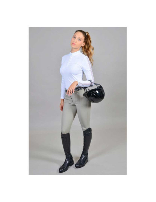 Pannie Polo de concours ML Femme Rider - Blanc (White) - M - Nature Ho