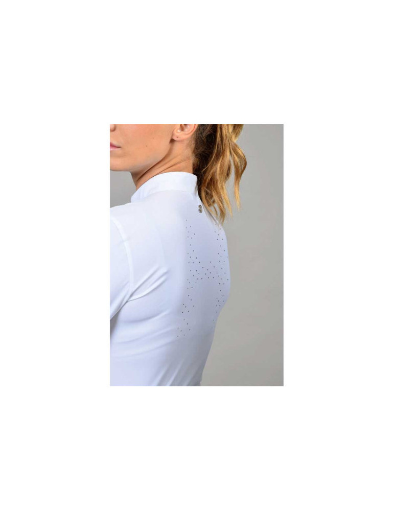 Pannie Polo de concours ML Femme Rider - Blanc (White) - M - Nature Ho