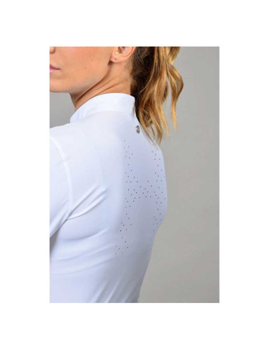 Pannie Polo de concours ML Femme Rider - Blanc (White) - M - Nature Ho