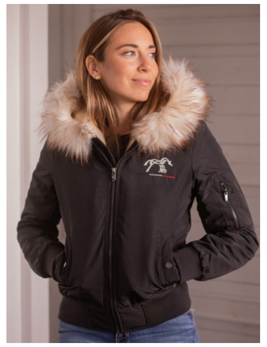 Blouson LYON GLITTER noir L - Nature Horse Langon