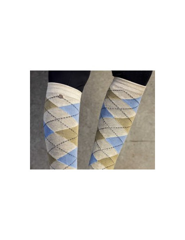 Chaussettes ARGYLE beige/ciel 35/38 - Nature Horse Langon