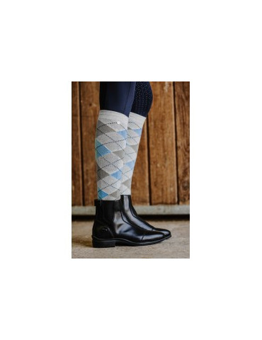 Chaussettes ARGYLE gris/ciel 35/38