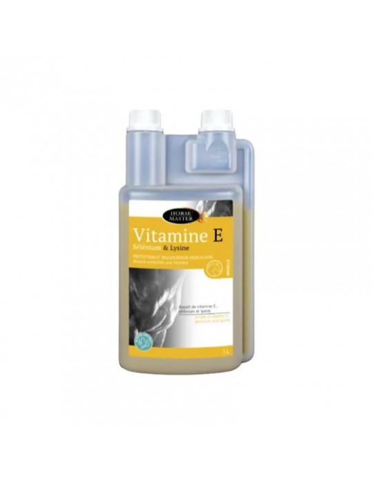 Vitamine E Sélénium & Lysine liquide 1L Horse Master | Récupération et muscles cheval