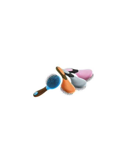 BROSSE CRINIERE HT,ROSE/GRIS - Nature Horse Langon