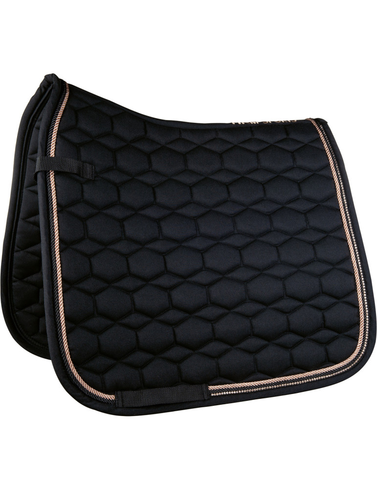 Tapis HKM Rosegold Glamour noir, taille Cheval
