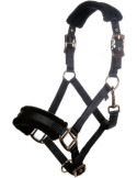Licol HKM Rosegold Glamour noir, taille Cheval