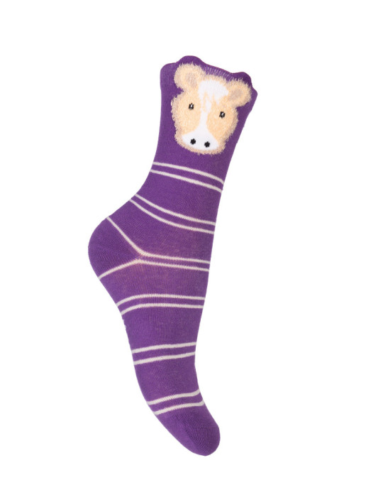 Chaussettes HKM Maui lila foncé, taille 26-30