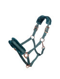 Licol HKM Rosegold Glamour pétrole, taille Poney