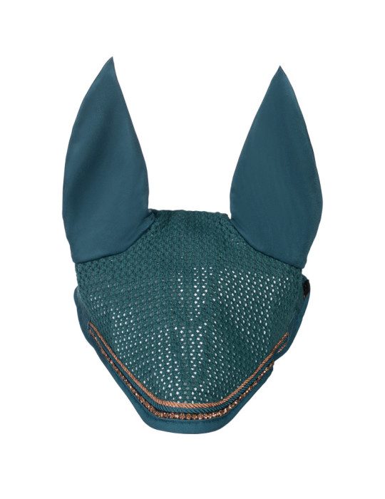 Bonnet HKM Rosegold Glamour pétrole, taille Poney
