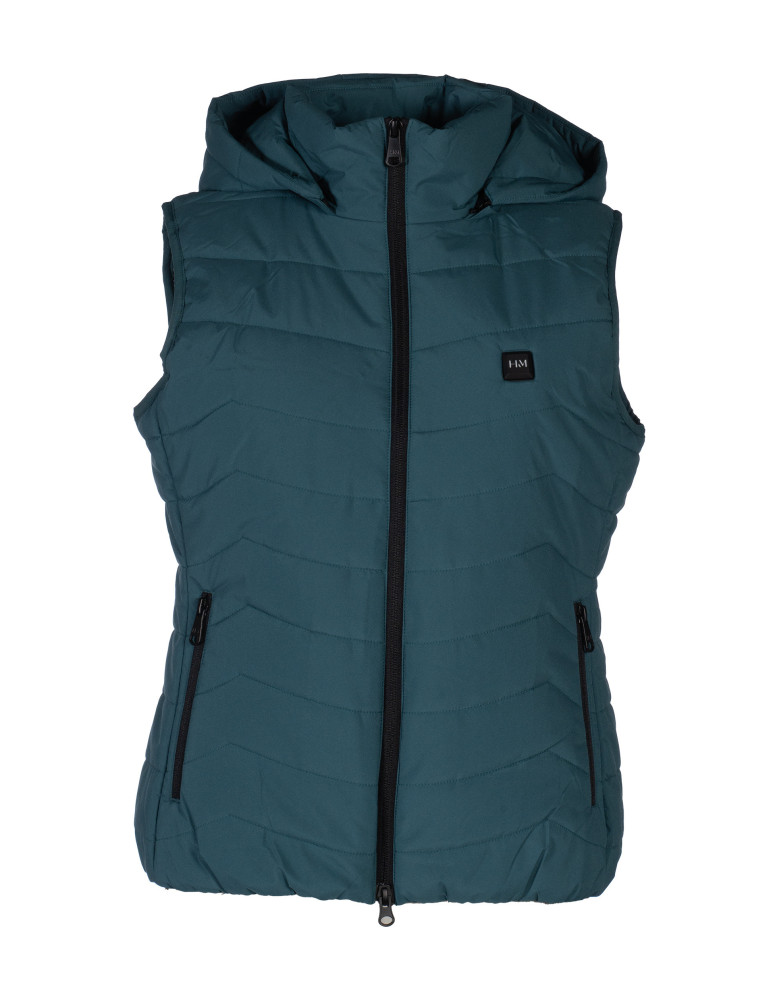 Gilet chauffant HKM pétrole, taille S