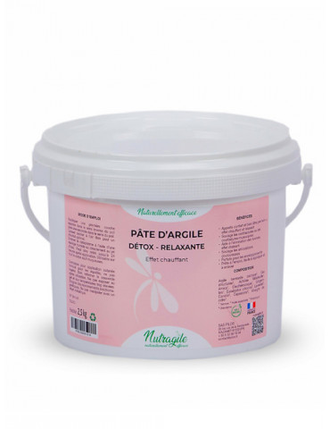 Pâte d'argile Nutragile Détox relaxante, 2,5 kg | Nature Horse Langon