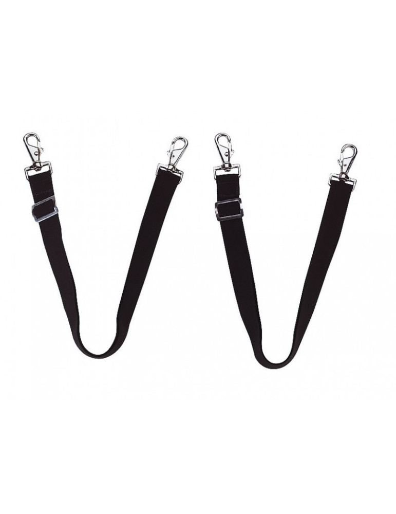 Courroies de cuisse élastiques noires, lot de 2
