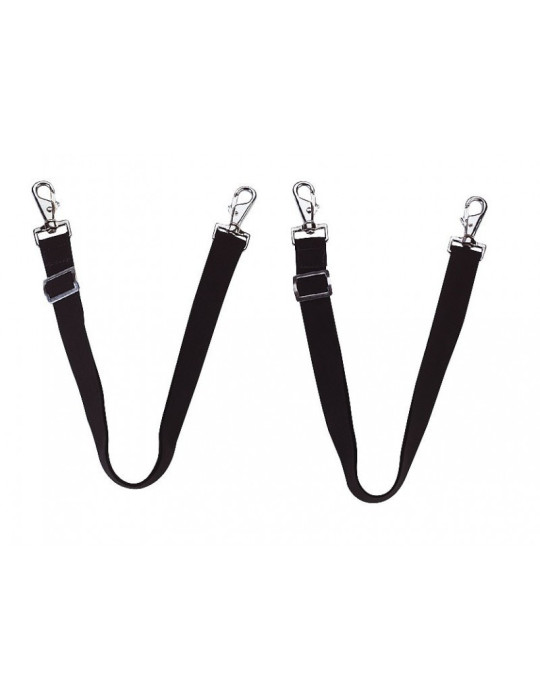Courroies de cuisse élastiques noires, lot de 2