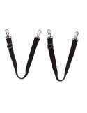 Courroies de cuisse élastiques noires, lot de 2